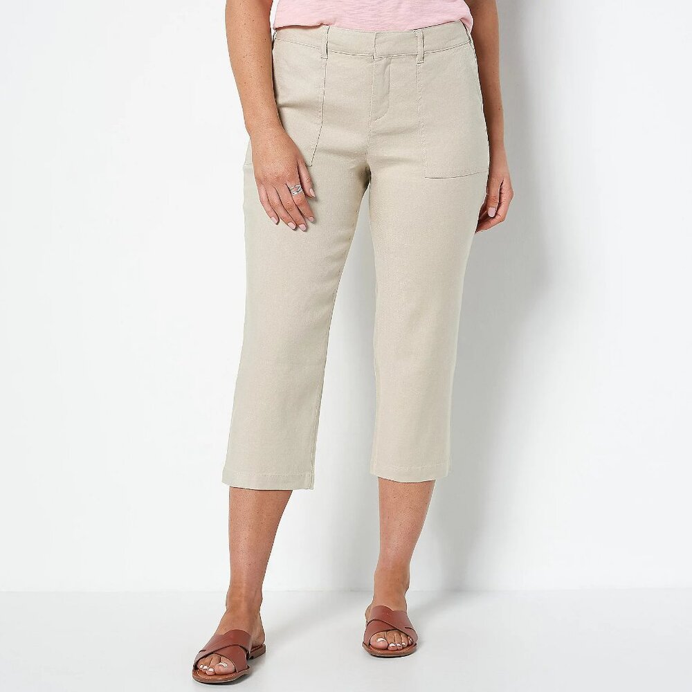 NYDJ Stretch Linen Utility Pants Sz 12